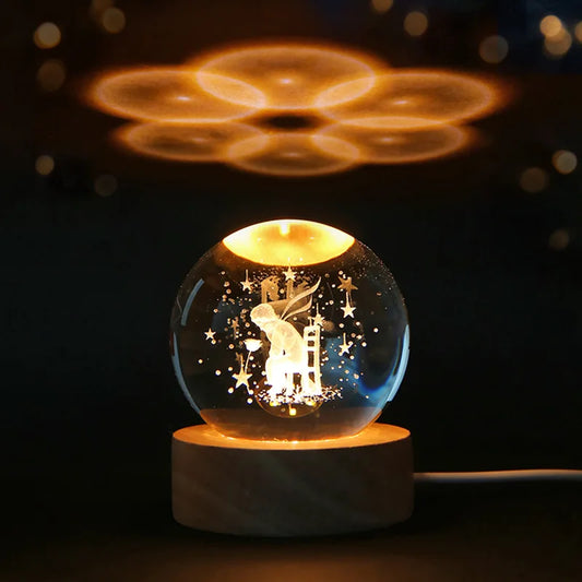 3D Crystal ball Night Light