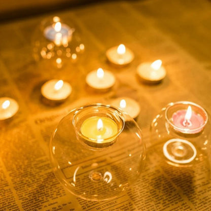 Elegant Round Glass Candle Holder